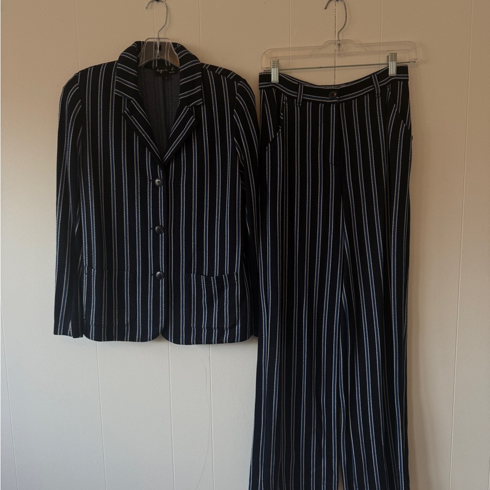 Agnes B. Knit Striped Suit - Picture 6 of 7